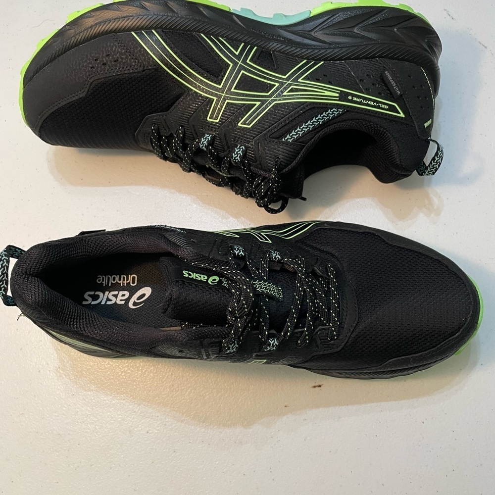 Asics Black and Neon Green Athletic Size 12 Shoes SB-BB - Picture 7 of 12
